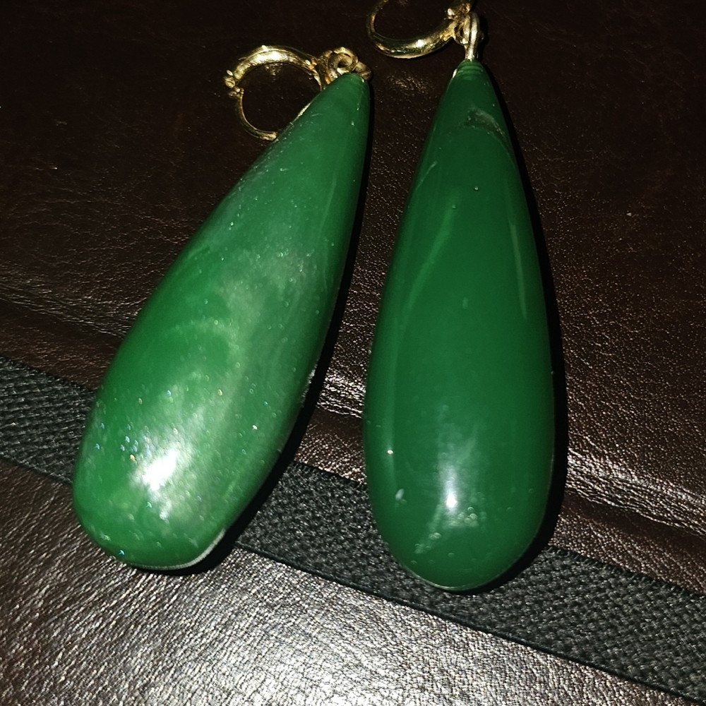 Jade earrings
